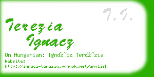 terezia ignacz business card